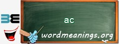 WordMeaning blackboard for ac